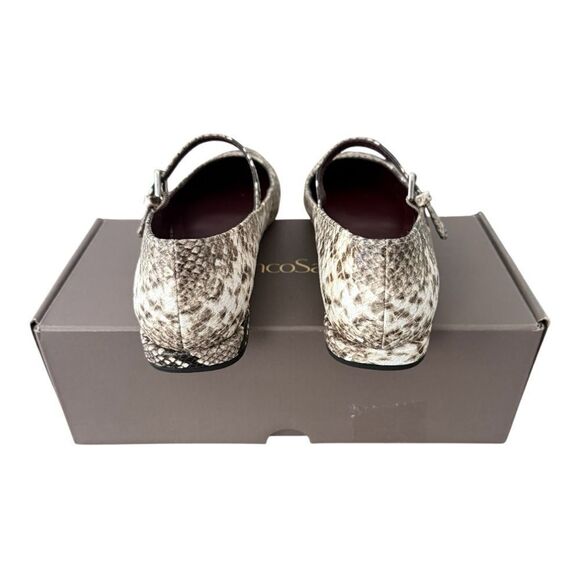 Franco Sarto Nalin Pointed Mary Jane Flats Grey Snake Print Women’s Size 7.5 M - Picture 6 of 14